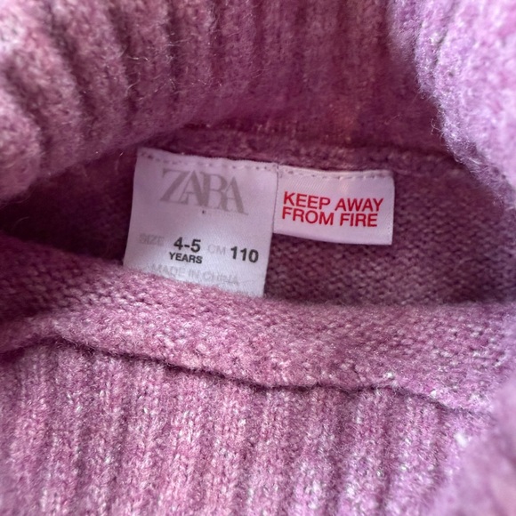 Zara Girls Turtleneck Sweater Dress | size 4-5 | EUC - Picture 4 of 7